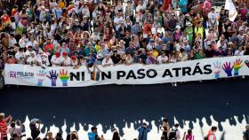 Pancarta que lideraba la manifestación del Orgullo.