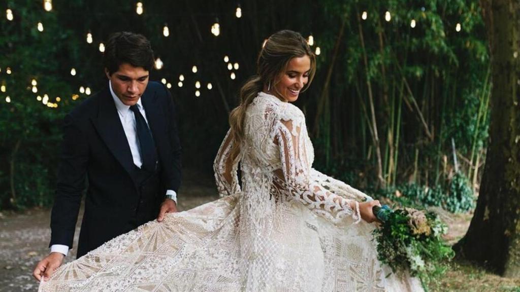 Pablo y María, el día de su boda.