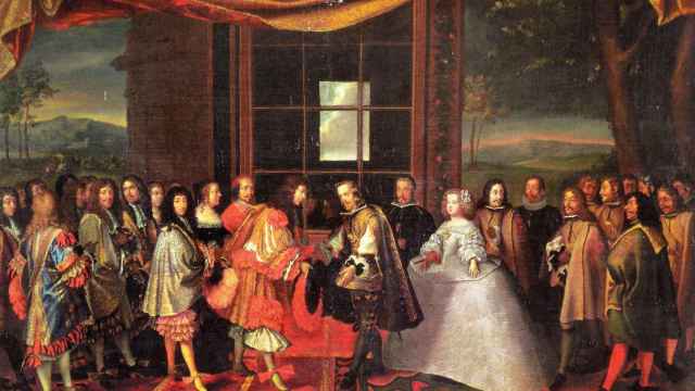 La entrevista de Luis XIV y Felipe IV en la isla de los Faisanes (1659).