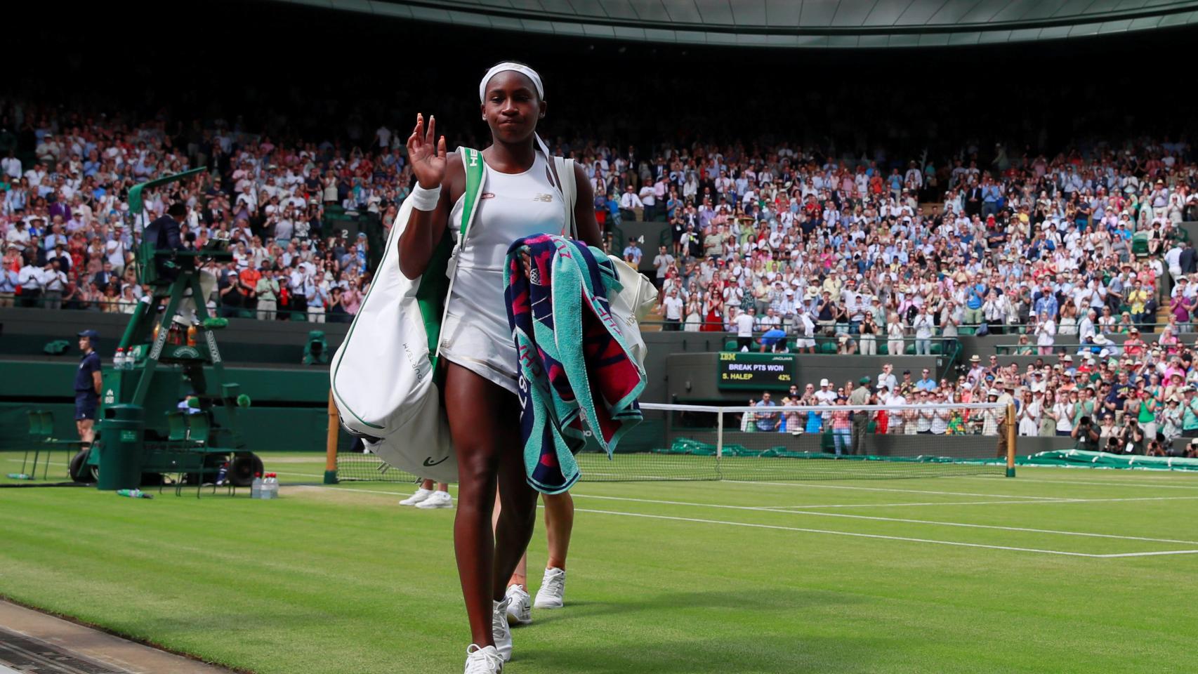 Cori 'Coco' Gauff, en Wimbledon 2019