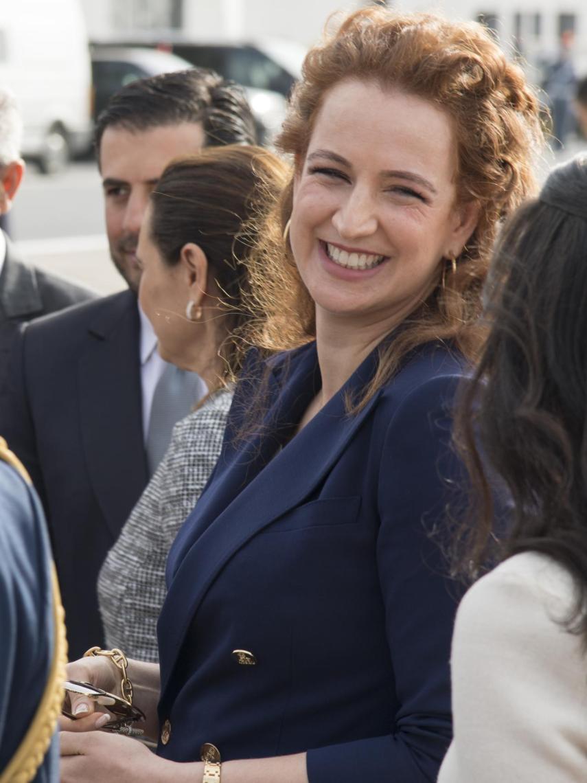 Lalla Salma durante la visita de Estado de Macron en Marruecos en 2017.