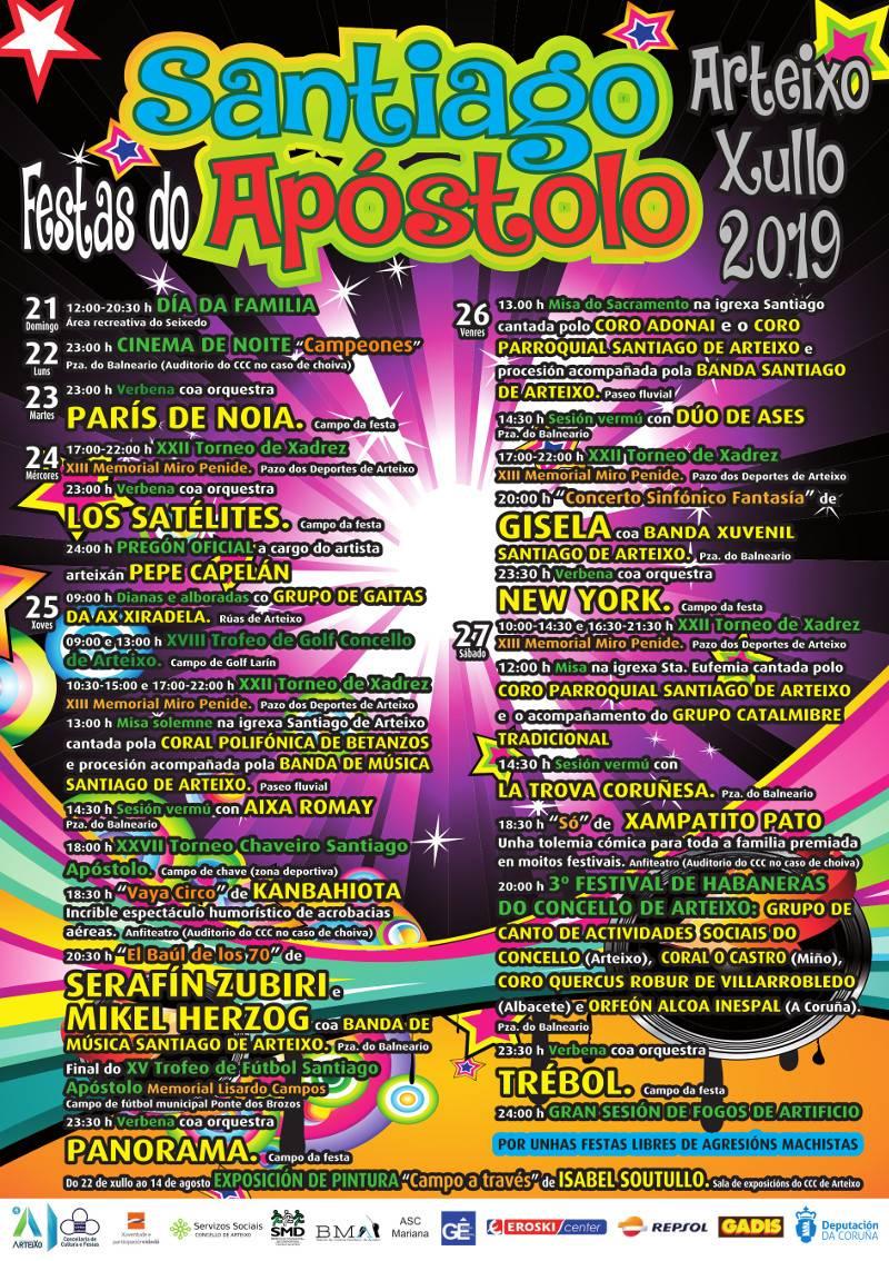 Cartel de las fiestas de Arteixo