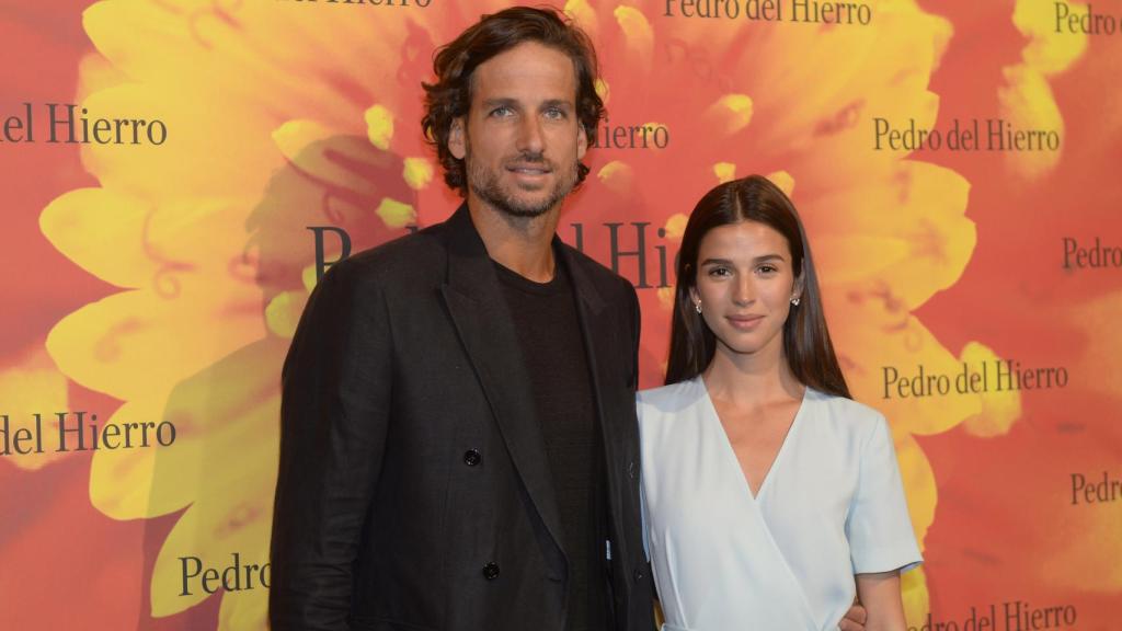 El tenista y su futura mujer en la Mercedes-Benz Fashion Week.