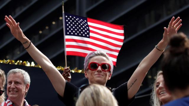 Rapinoe en la celebración del Mundial