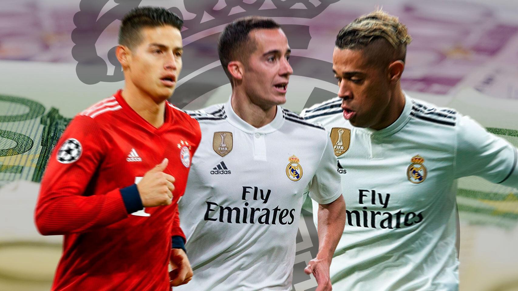 James, Lucas Vázquez y  Mariano