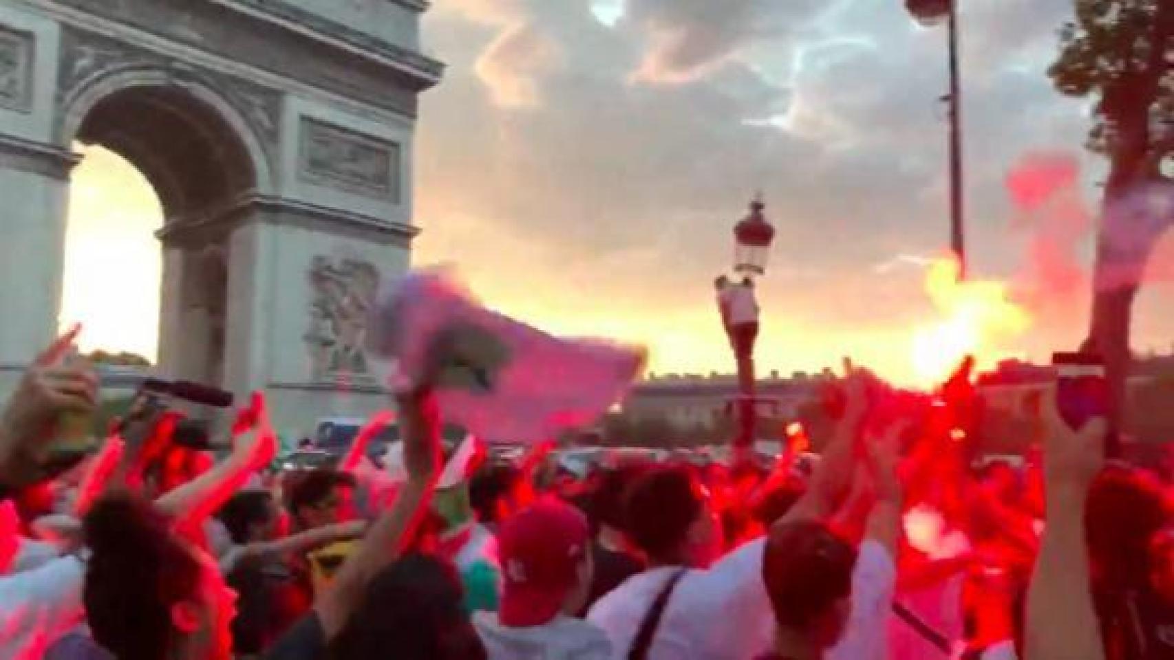 Celebración en las calles de Francia.