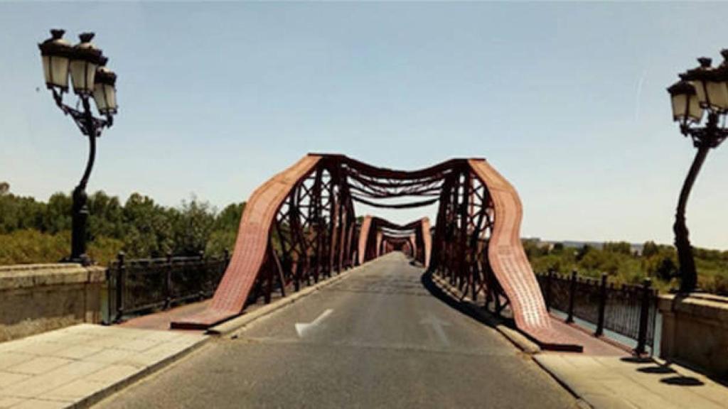 Celebrado meme de la ola de calor en Talavera y el puente de Hierro derretido