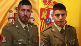 Los soldados Jiménez y Carmona redujeron a un individuo con un cuchillo en la plaza del Castillo.