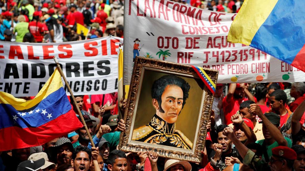 El chavismo se manifiesta en Caracas (Venezuela)