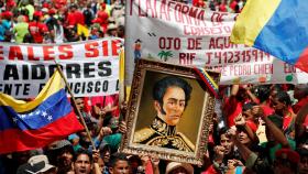 El chavismo se manifiesta en Caracas (Venezuela)