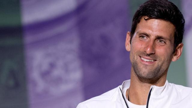 Djokovic, durante la rueda de prensa