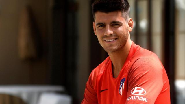 Álvaro Morata durante la entrevista con EFE.