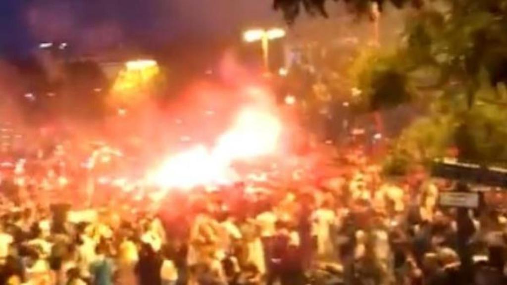 Celebración de hinchas argelinos en Francia.