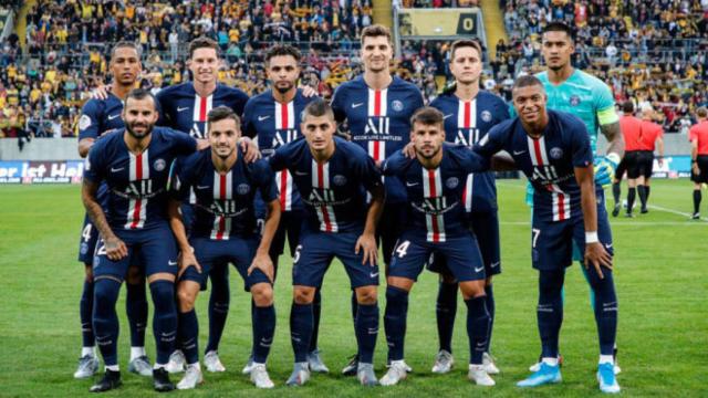 El once del PSG con los cuatro españoles. Foto: Twitter (@PSG_Inside)