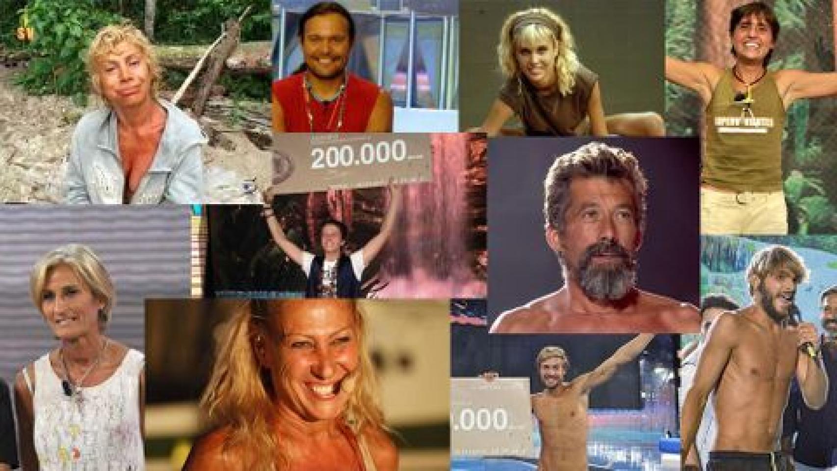 Algunos de los ganadores de 'Supervivientes'.