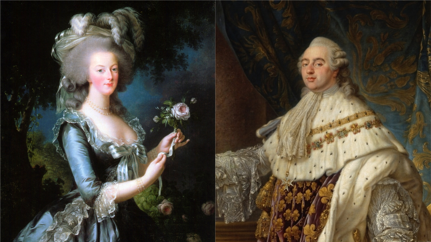 María Antonieta y Luis XVI, reyes de Francia antes de la Revolución.