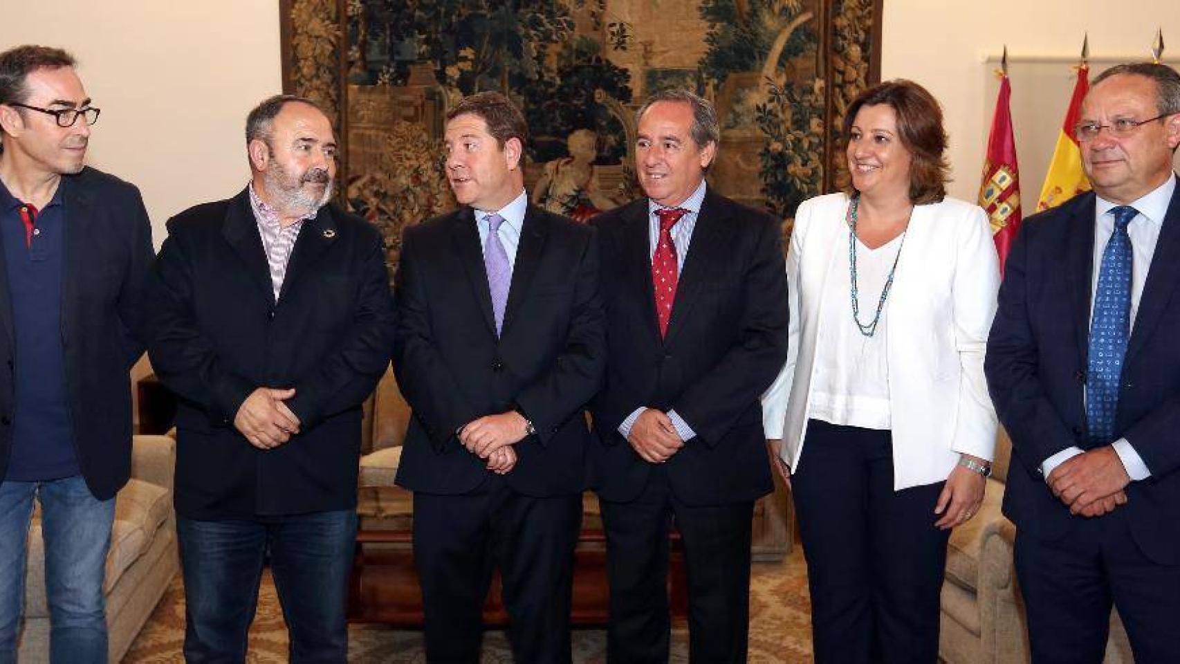 Page, en la reunión de este miércoles con los agentes sociales