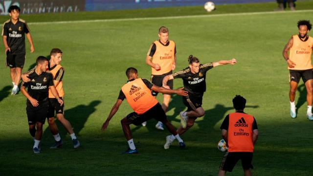 Entrenamiento del Real Madrid en el estadio del Montreal Impact.