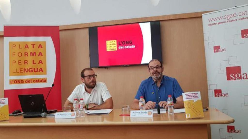 Rueda de prensa de la Plataforma per la Llengua.