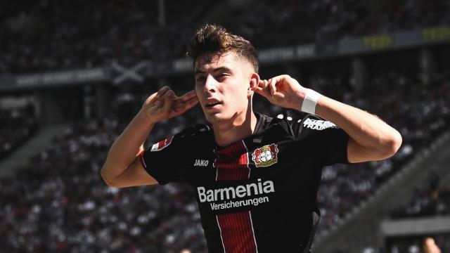 Kai Havertz con el Bayer Leverkusen. Foto: Twitter (@kaihavertz29)