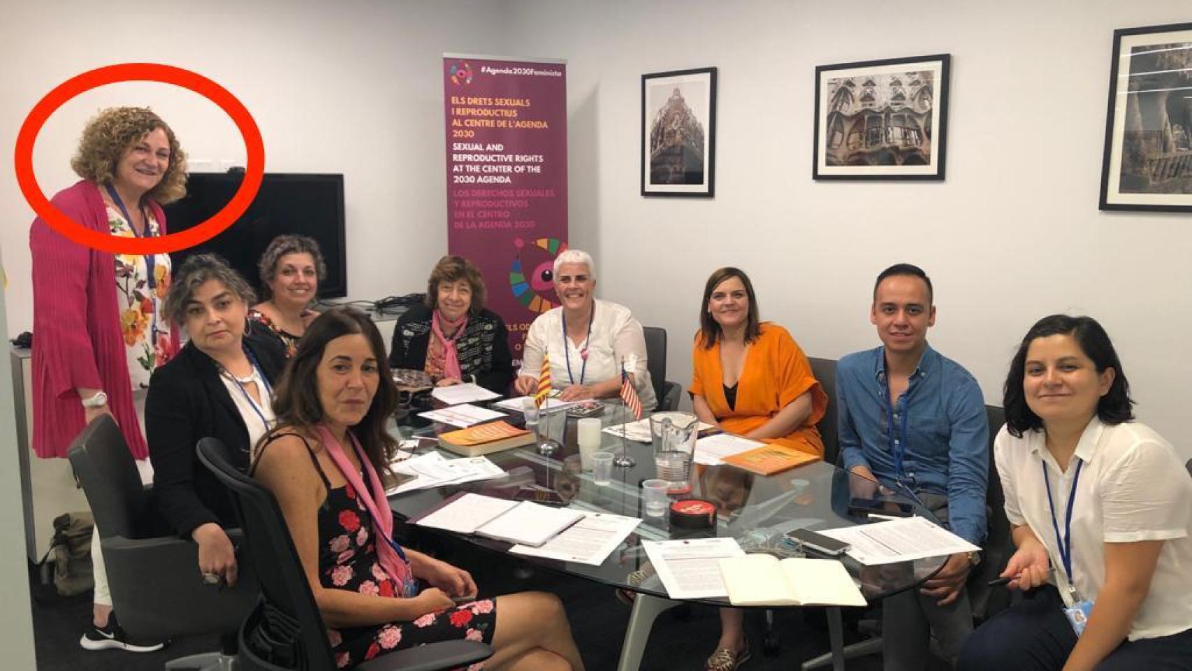 Maria Pilar Pérez Ordoño, en el círculo rojo.
