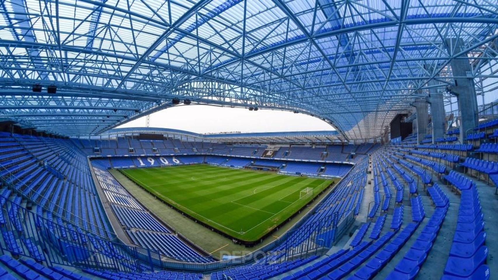 Vista del estadio de Riazor