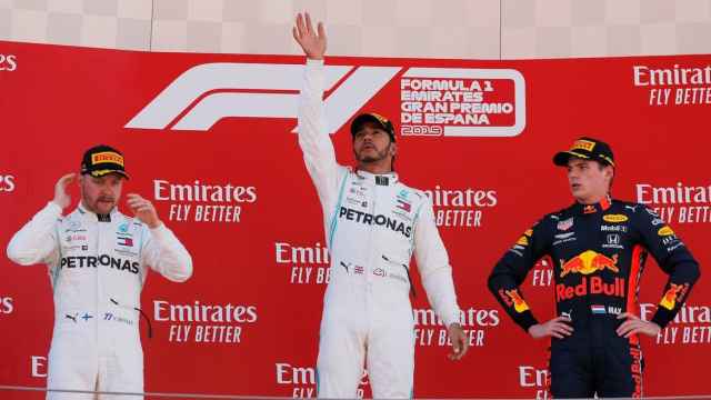 Hamilton, Bottas y Verstappen, el podium del GP de España 2019