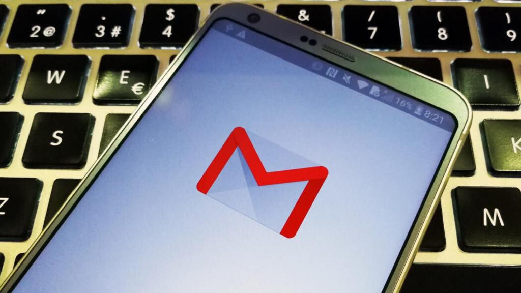 Aplicación de Gmail con el logo antiguo