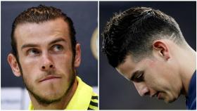 Gareth Bale y James Rodríguez, jugadores del Real Madrid.