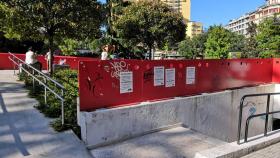 Escalera en el parque de Cuatro Caminos