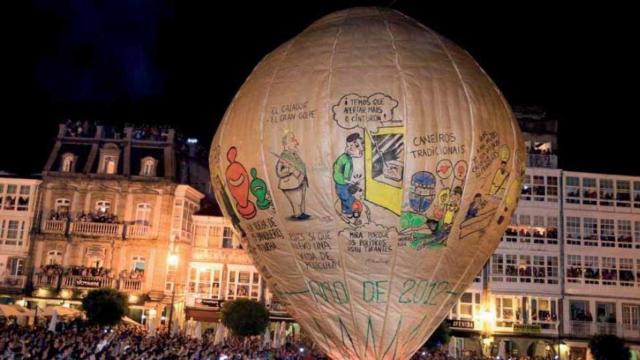 El Globo de Betanzos en una celebración anterior.