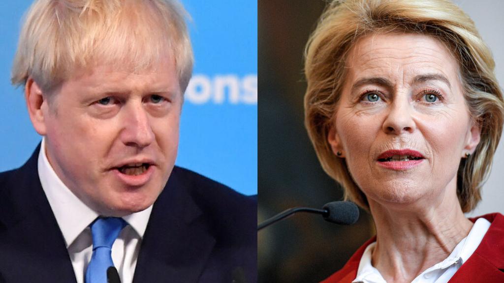 El nuevo líder 'tory', Boris Johnson, y la presidenta de la Comisión Europea, Ursula von der Leyen.