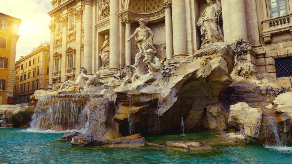 Fontana di Trevi en Roma.