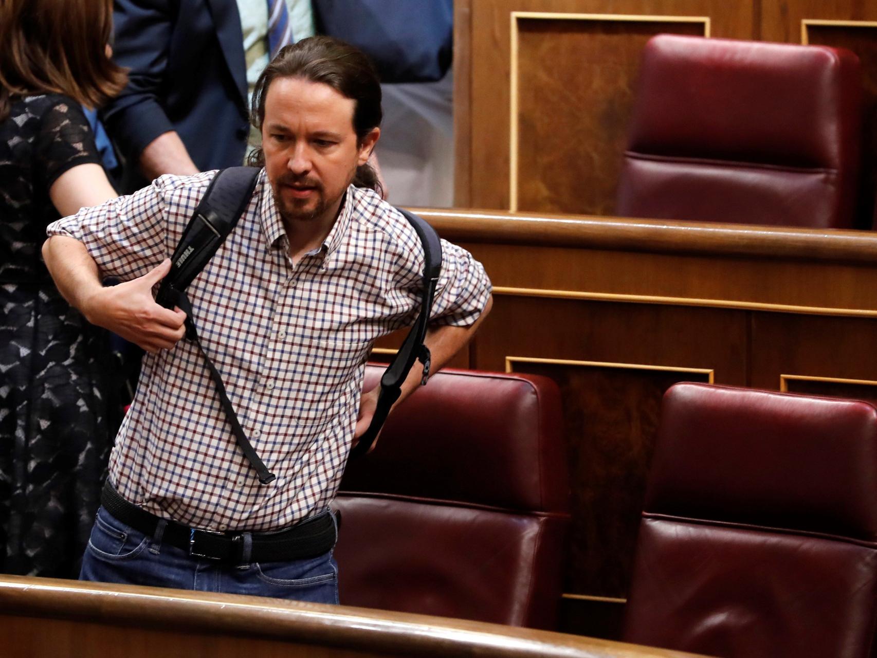 Pablo Iglesias, este jueves en el Congreso.