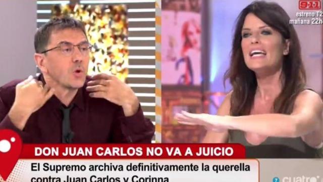 El momento de la tensa discusión entre Monedero y Seguí