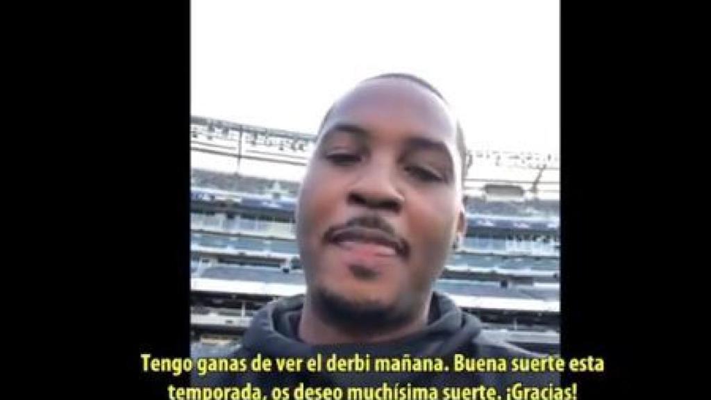 Carmelo Anthony manda un mensaje al Atlético de Madrid