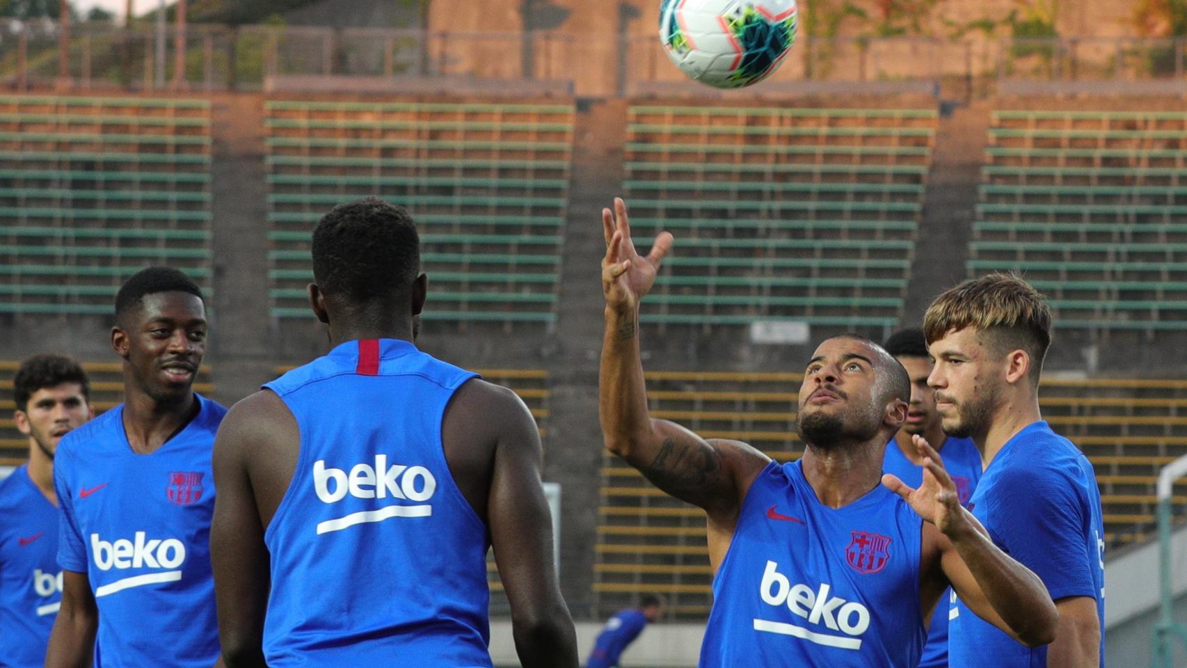 El Barcelona en un entrenamiento