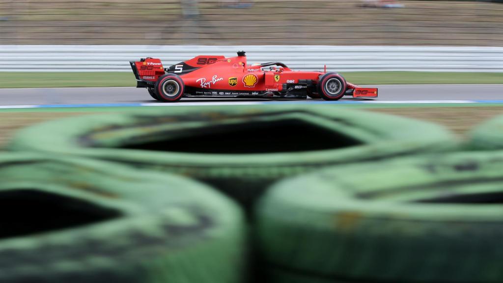 Sebastian Vettel durante el GP de Alemania