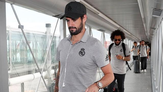 Isco y Marcelo, a la llegada del Real Madrid a España tras la International Champions Cup 2019