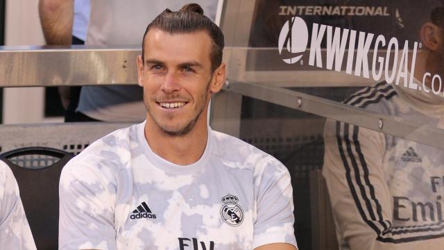 Gareth Bale en el banquillo del Real Madrid