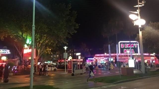 El lugar donde fue atendido el hombre en Magaluf