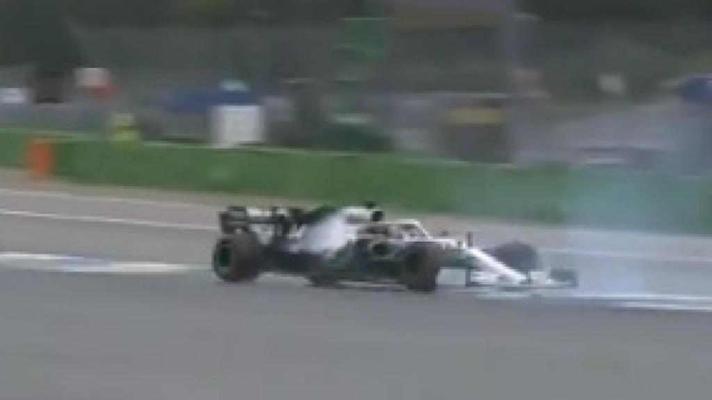 Así fue el trompo con el que Hamilton se salvó de un accidente en el GP de Alemania de F1