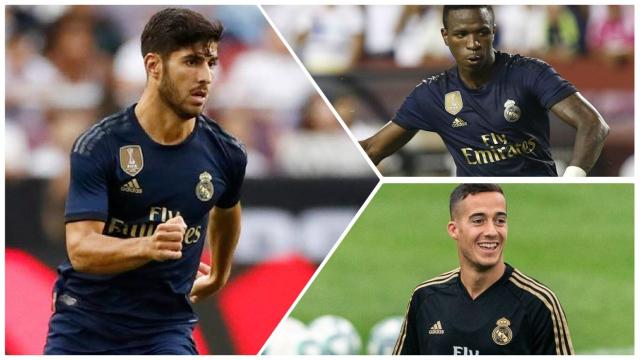 Marco Asensio, Vinicius Júnior y Lucas Vázquez.