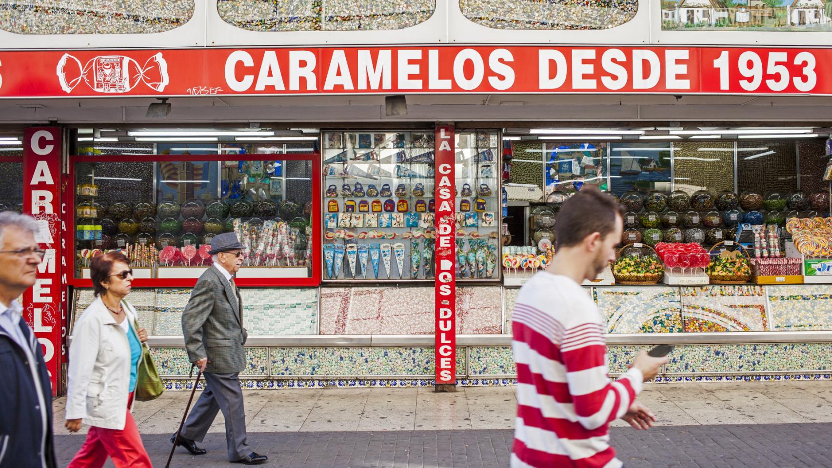 Una tienda de golosinas tradicional.