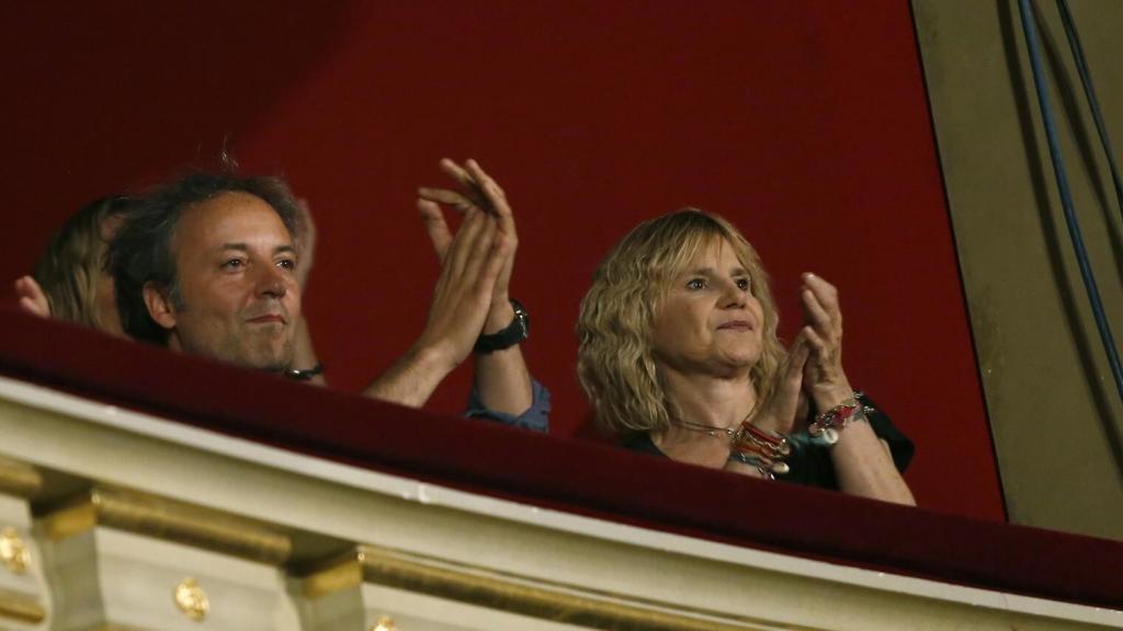 Eugenia Martínez de Irujo y Narcís Rebollo este domingo en el concierto.