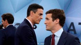 Pedro Sánchez y Pablo Casado