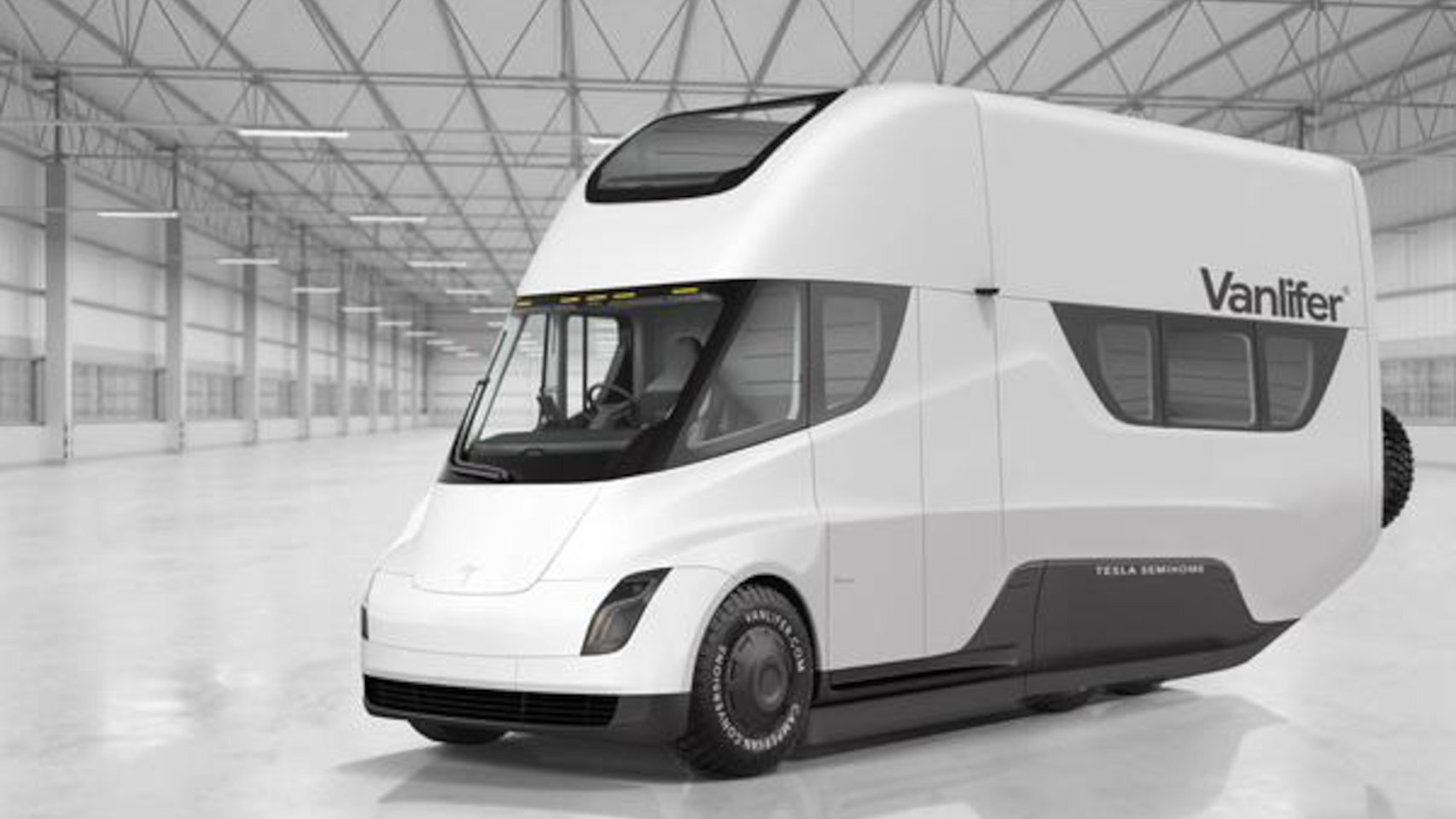 ¿Vivirías en un Tesla? Aparece un concepto de autocaravana eléctrica de Tesla