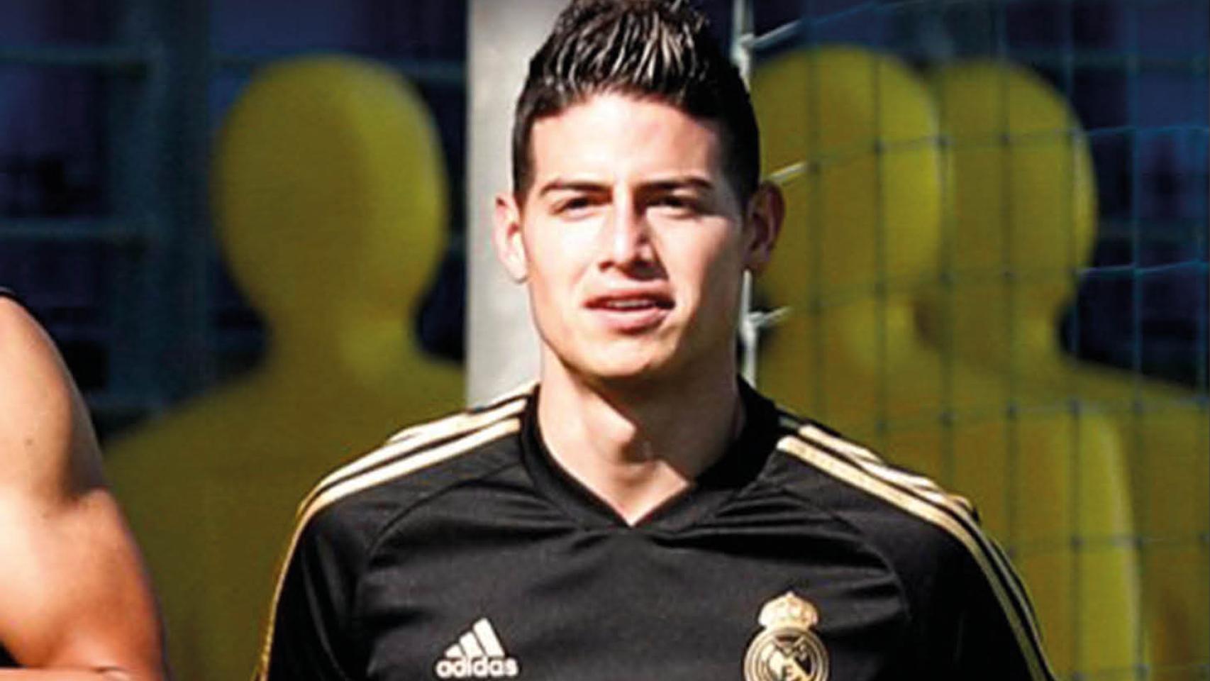 James entrena con el Real Madrid