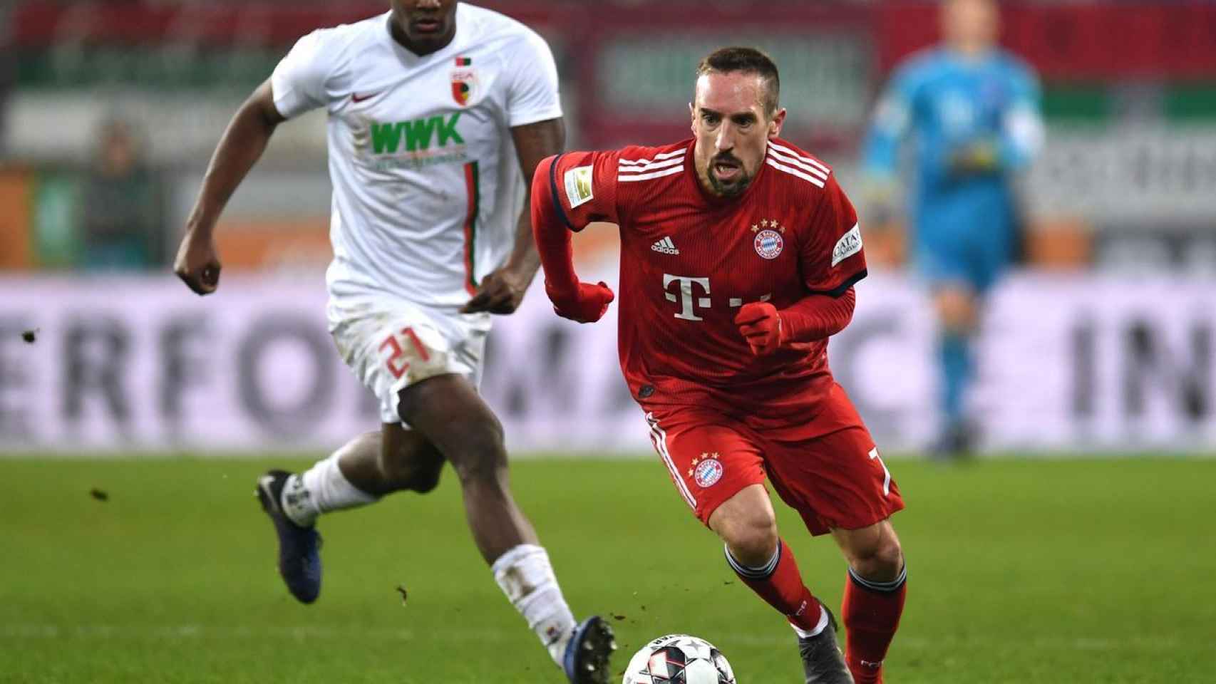 Frank Ribery durante un partido con el Bayern de Múnich