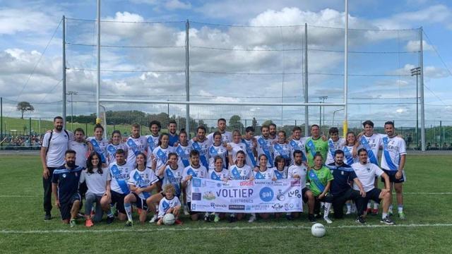 Foto de grupo tras la clasificación de ambos equipos.